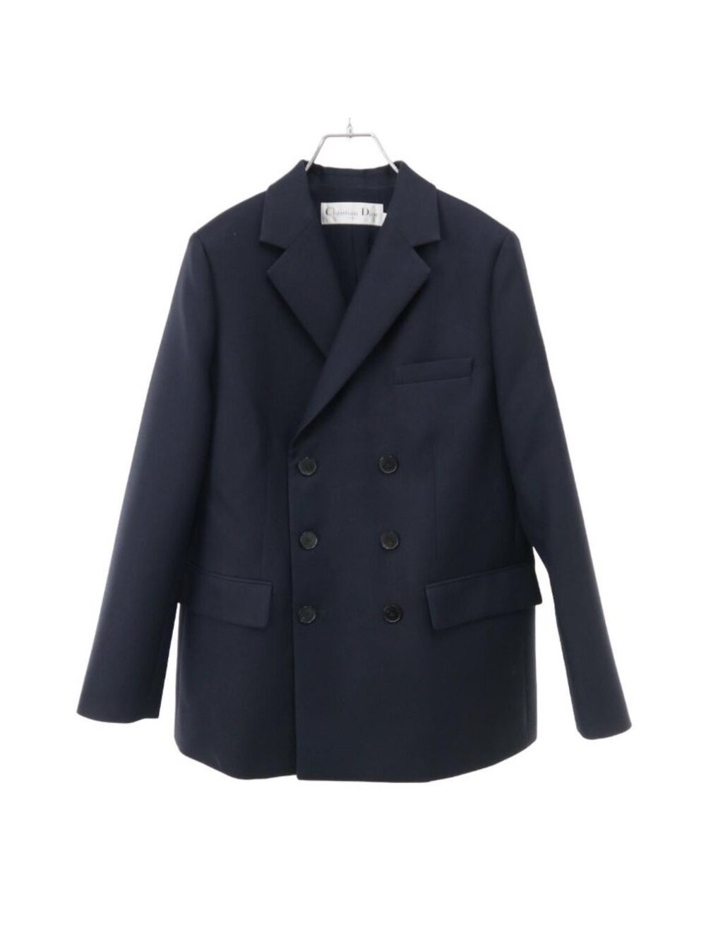 Dior Double Breasted Tailored Jacket Navy